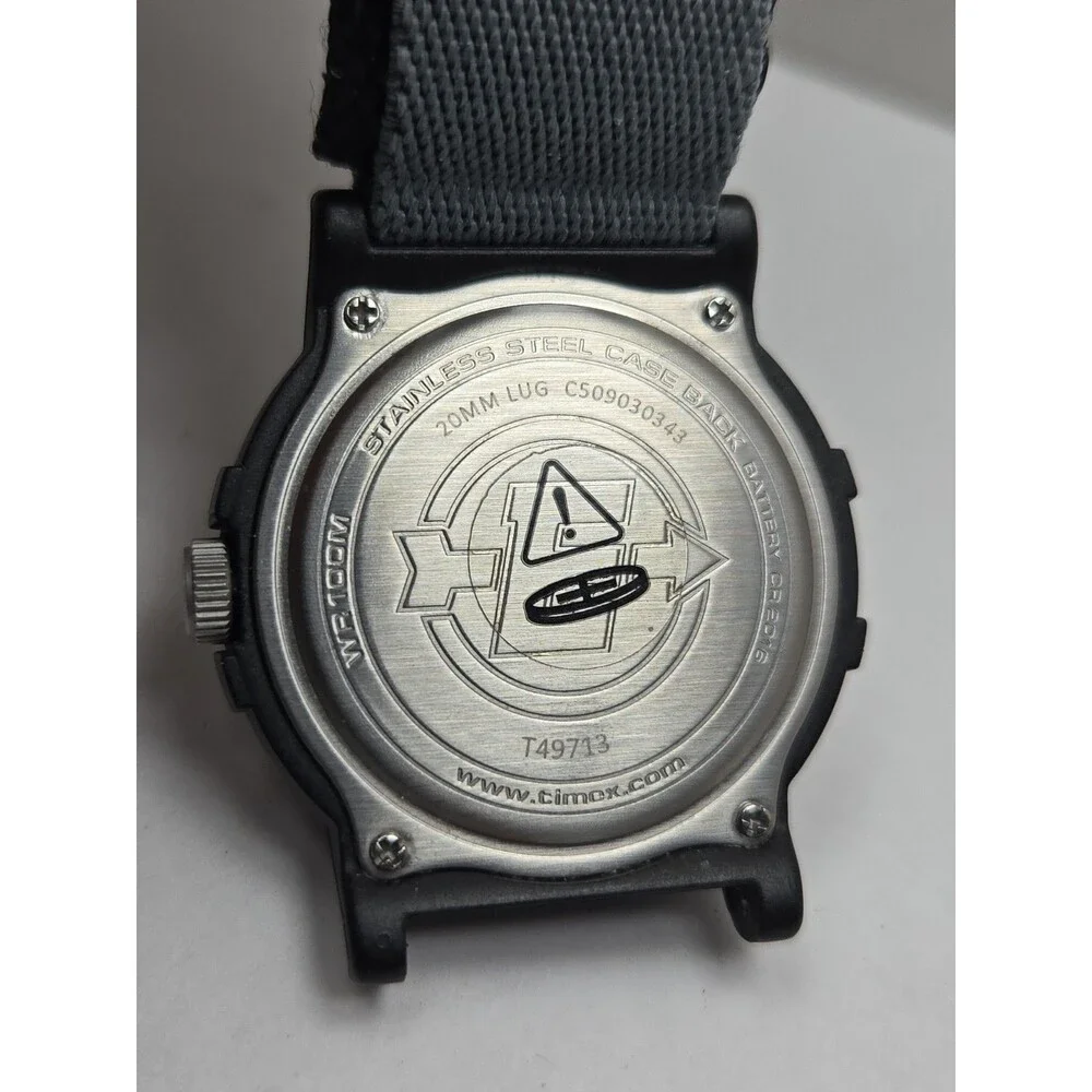 Timex Expedition Camper 38mm White Dial Indiglo Date 100M Mens Watch New Battery